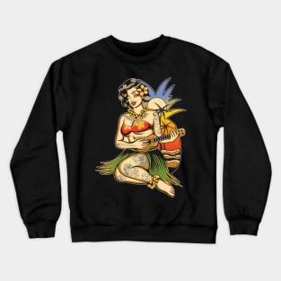 Hawaiian girl Crewneck Sweatshirt